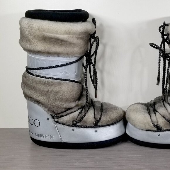 Jimmy Choo Tall Moon Boots, Gray, Womens Size 3.5-6 / 35-38 - Picture 7 of 12